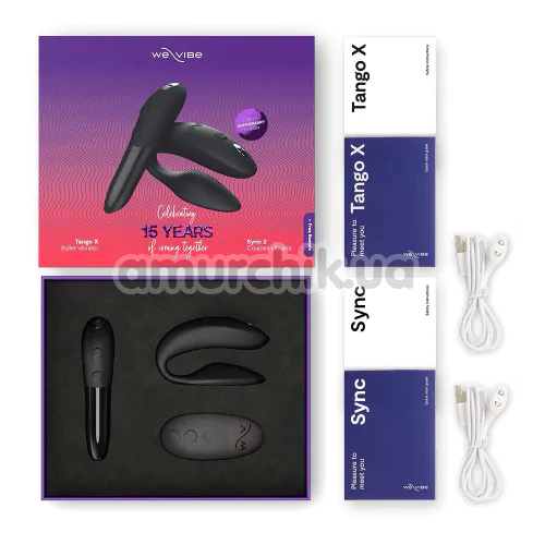 Набор We-Vibe 15 Years Anniversary Collection: We-Vibe Tango X + We-Vibe Sync 2, черный