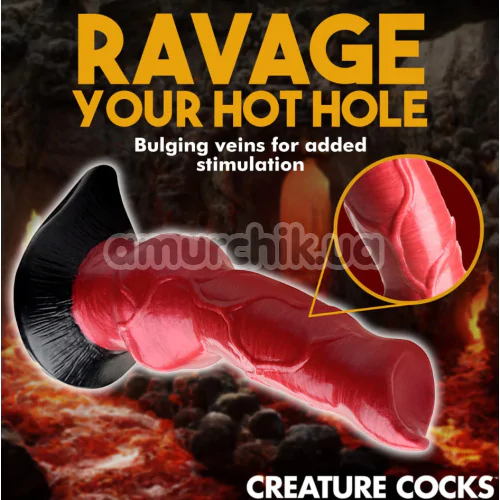 Фаллоимитатор Creature Cocks Hell-Hound, красный