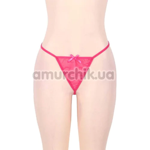 Комплект Star Night Elegante Babydoll, рожевий: пеньюар + трусики-стрінги