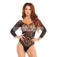 Боди Leg Avenue Snap Crotch Thong Back Teddy, черное - Фото №1