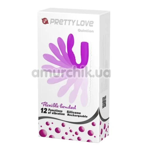 Вибратор клиторальный и точки G Pretty Love Quintion, фиолетовый