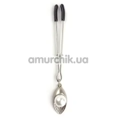 Зажим для клитора Art of Sex Clit Clamp Pearl, серебряный - Фото №1
