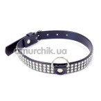 Нашийник Boss Series Fetish Collar With Crystals, чорний - Фото №1