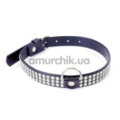Ошейник Boss Series Fetish Collar With Crystals, черный - Фото №1
