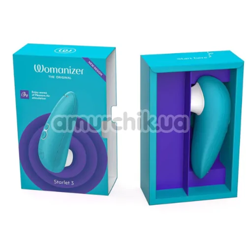 Симулятор орального секса для женщин Womanizer Starlet 3, бирюзовый