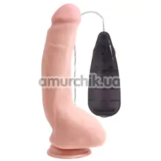 Вібратор T-skin ReaL Real Feel Dildo Vibrator 9.9, тілесний - Фото №1