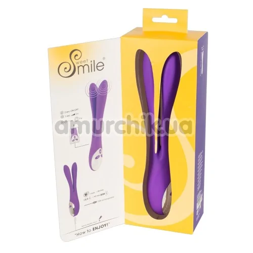Вібратор Sweet Smile Bendable Double Vibrator, фіолетовий