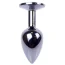 Анальна пробка з прозорим кристалом Exclusivity Jewellery Dark Silver Plug, срібна - Фото №5
