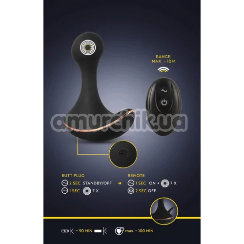 Вибростимулятор простаты Anos RC Prostate Massager With Vibration, черный