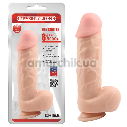 Фаллоимитатор Ballsy Super Cock Joe Carter 8.9, телесный