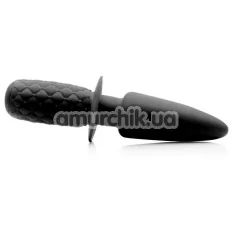 Анальна пробка з вібрацією Ass Thumpers The Plug 10x Silicone Vibrating Thruster рівна, чорна - Фото №1