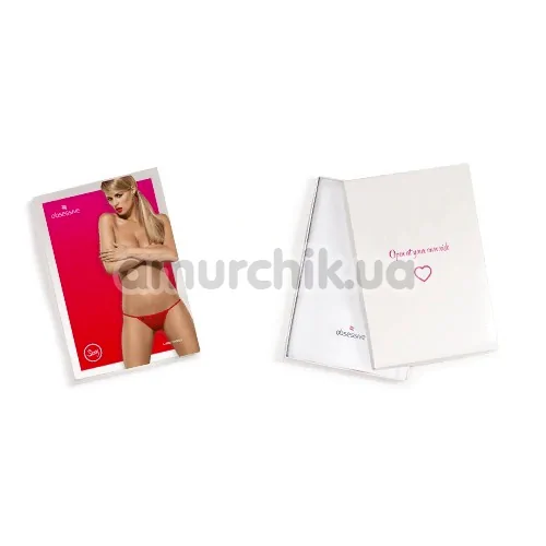 Трусики-стринги Obsessive Luiza Thong, красные