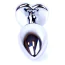 Анальна пробка із блакитним кристалом Exclusivity Jewellery Silver Heart Plug, срібна - Фото №3