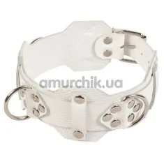Ошейник sLash Vip Leather Collar, белый - Фото №1