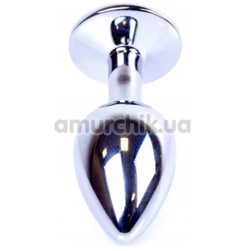 Анальная пробка со светло-розовым кристаллом Exclusivity Jewellery Silver Plug, серебряная