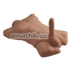 Фалоімітатор з чоловічим торсом SilexD Apollo Male Torso L, світло-коричневий - Фото №1