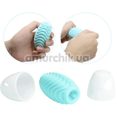 Мастурбатор Pretty Love Attractive Double-Sided Egg, бирюзовый