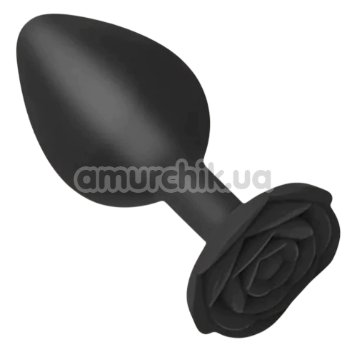Анальная пробка Rose Shape Silicone Anal Plug Medium, черная