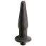 Анальная пробка с вибрацией Trinity Vibes Vibrating Silicone Butt Plug S, черная - Фото №1