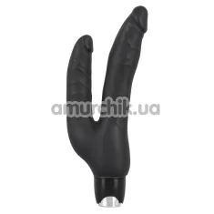 Анально-вагінальний вібратор Backdoor Lovers Double Vibrator, чорний - Фото №1