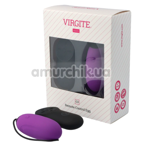 Виброяйцо Virgite Remote Controll Egg G3, фиолетовое
