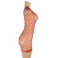 Платье Star Night Hollow Out Single Shoulder Rhinestone Fishnet Dress, красное - Фото №6