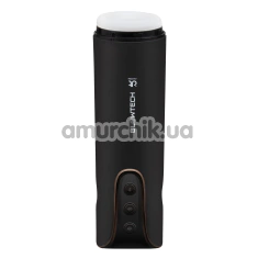 Мастурбатор с вибрацией, подогревом и толчками Blowtech Tight Grip Stroking Machine, черный - Фото №1