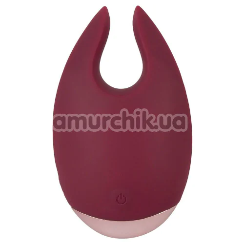 Клиторальный вибратор Magic Shiver Lay-On Vibe, бордовый - Фото №1