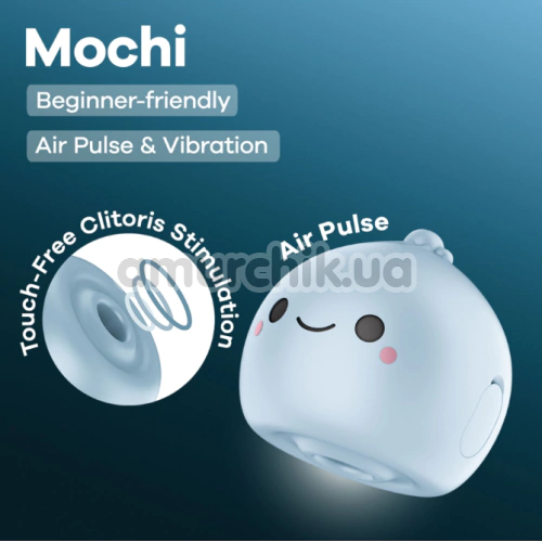 Симулятор орального секса для женщин с вибрацией Satisfyer Mochi, голубой