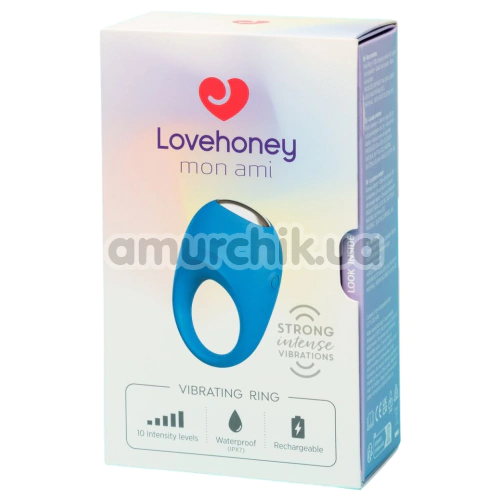 Віброкільце для члена Lovehoney Mon Ami Vibrating Ring, синє
