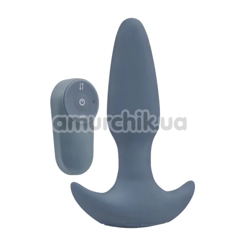 Анальная пробка с вибрацией и толчками Pulz Phoebe, синяя - Фото №1