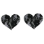Прикраси для сосків у вигляді мереживних сердечок Star Night Lace Hearts, чорні - Фото №1