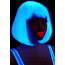 Парик Leg Avenue Pearl Short Natural Bob Wig - светящийся в темноте, белый - Фото №4
