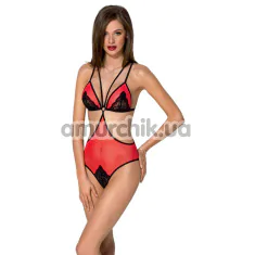 Боди Passion Free Your Senses Erotic Line Peonia, красно-черное - Фото №1