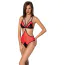 Боди Passion Free Your Senses Erotic Line Peonia, красно-черное - Фото №1