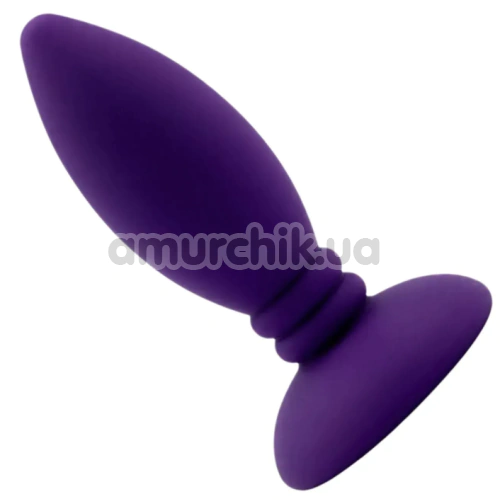 Анальна пробка Alume Silicone Textured Teardrop Anal Plug S, фіолетова