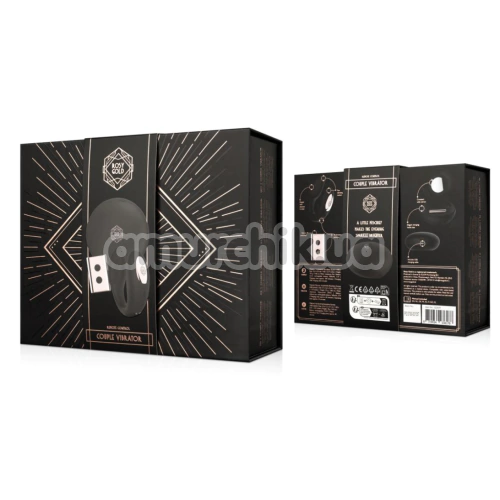 Вібратор Rosy Gold Nouveau Remote Control Couple Vibrator, чорний