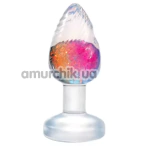 Анальная пробка Rainbow Silicone Anal Plug Small, радужная - Фото №1