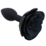 Анальная пробка с розой Loveshop Silicone Anal Plug, черная - Фото №1