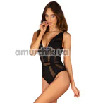 Боді Obsessive Chic Amoria Crotchless, чорне - Фото №1