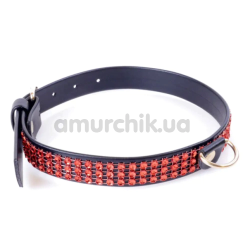 Ошейник Boss Series Fetish Collar With Crystals, красный