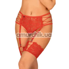 Трусики с подтяжками и доступом Obsessive Rediosa, красные - Фото №1