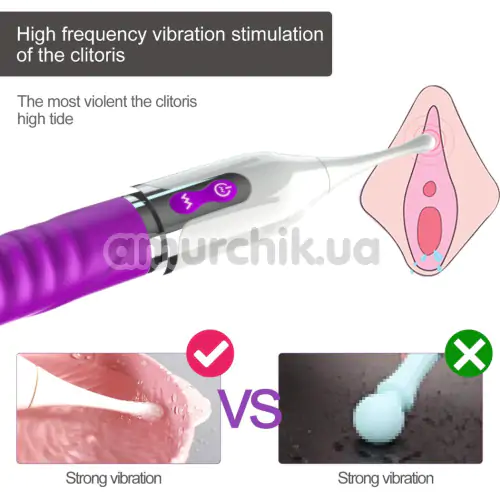 Вібратор Clitoris and Vaginal Stimulator, фіолетовий