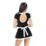 Костюм горничной JSY Nun Costume 6926 черный: платье + головной убор + трусики-стринги + фартук + метелочка - Фото №5