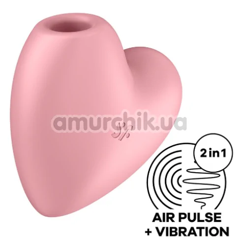 Симулятор орального секса для женщин с вибрацией Satisfyer Cutie Heart, розовый
