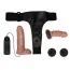 Двойной страпон с вибрацией Ultra Passion Harness Dual Penis Strap On 6.2, телесный - Фото №1