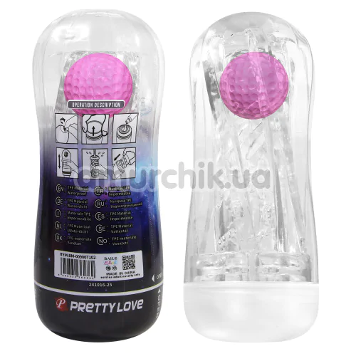 Мастурбатор Pretty Love Vacuum Cup Masturbator Aquarius, прозорий