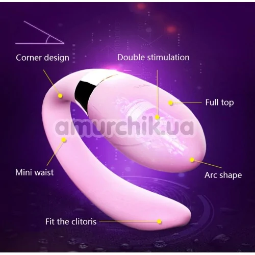 Вібратор V-Vibe Rechargeable Couples Vibrator, рожевий