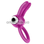 Віброкільце для члена S Pleasures Duo Flap Ring, рожеве - Фото №1