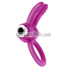 Віброкільце для члена S Pleasures Duo Flap Ring, рожеве - Фото №1